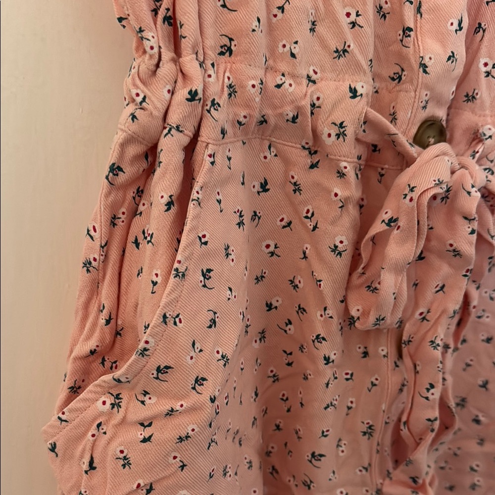 Pink Button-Up Romper - Picture 3 of 4
